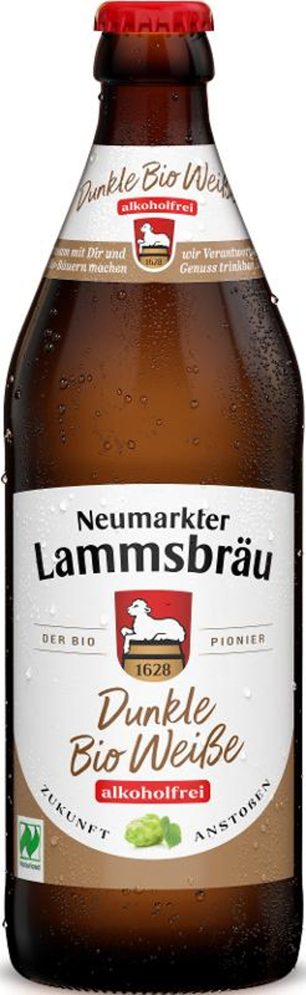 Produktfoto zu Lammsbräu dunkle Bio Weisse alkoholfrei 0,5L