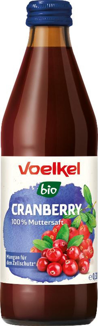 Produktfoto zu Saft Cranberry Muttersaft 0,33L