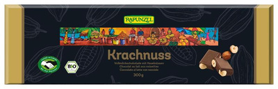 Produktfoto zu Rapunzel Vollmilch Schokolade Krachnuss 300g