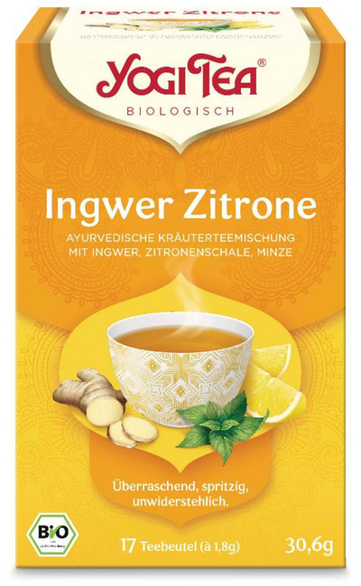Produktfoto zu YogiTea Ingwer Zitrone 17 Beutel