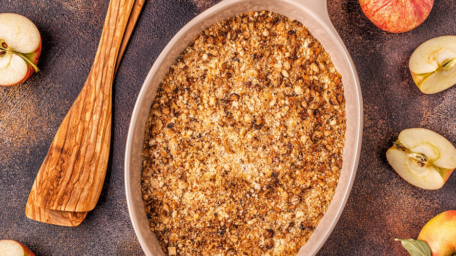 Rezeptbild für Veganer Apfel-Birnen-Crumble