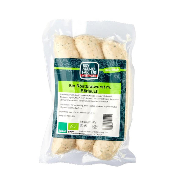 Produktfoto zu Rostbratwurst Bärlauch (3 Stück)