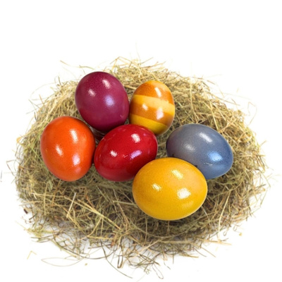 Produktfoto zu gefärbte Eier 6 Stück