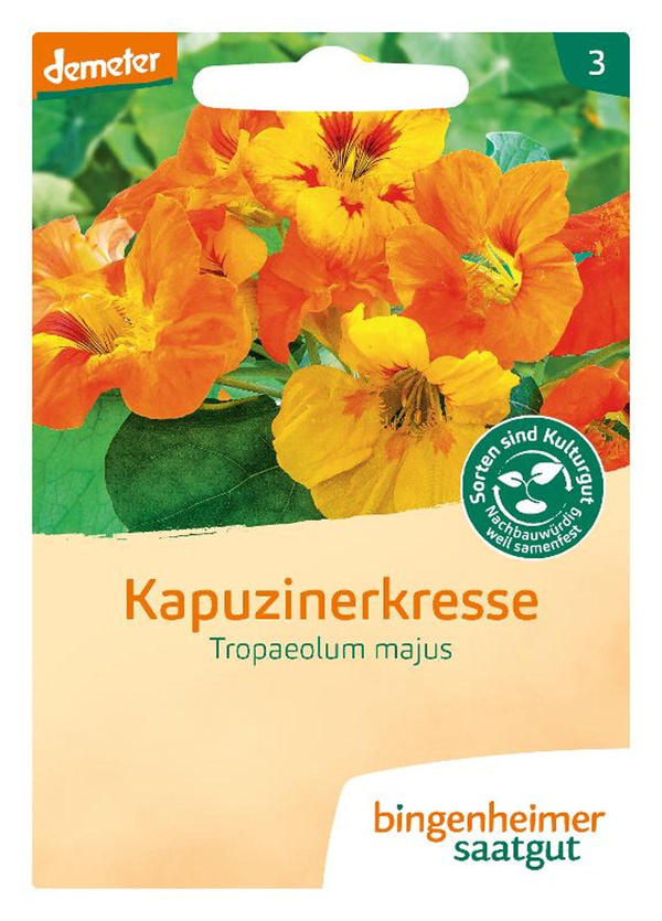 Produktfoto zu Saatgut Kapuzinerkresse "Tropaeolum majus"