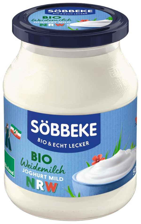 Produktfoto zu Weidemilch Joghurt mild nur Milch aus NRW 3,8% 500g