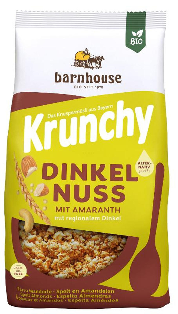 Produktfoto zu Krunchy Amaranth Dinkel Nuss 375g