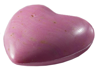 Produktfoto zu Schafmilchseife Herz pink 65g