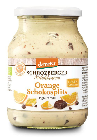 Produktfoto zu Joghurt Orange Schokosplits 3,5% 500g