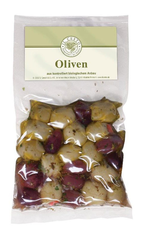 Produktfoto zu Gefüllter Oliven-Mix mariniert 175g