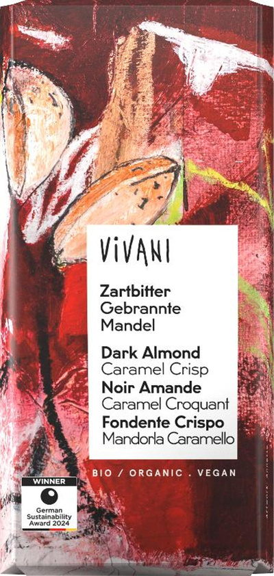 Produktfoto zu Tafelschokolade Zartbitter Gebrannte Mandel 80g