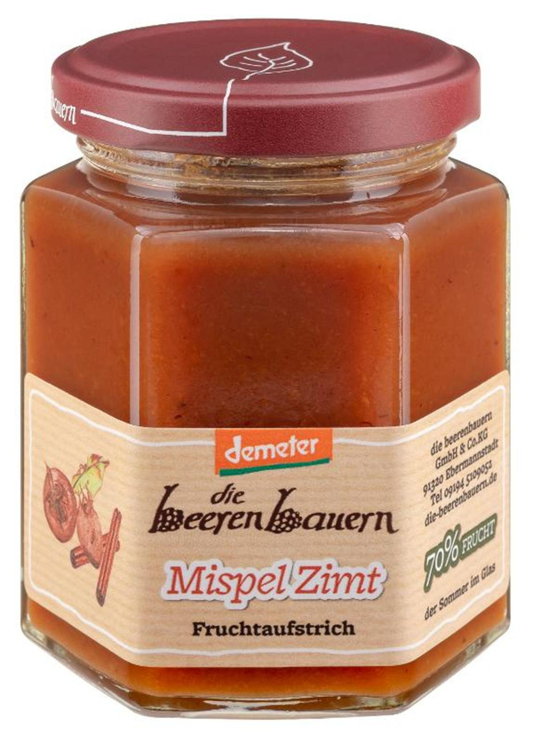 Produktfoto zu Fruchtaufstrich Mispel Zimt 200g