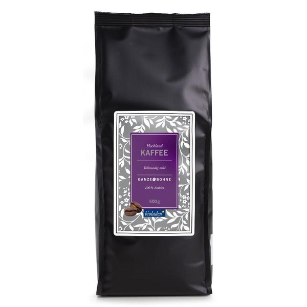 Produktfoto zu Hochlandkaffee ganze Bohne 500 g