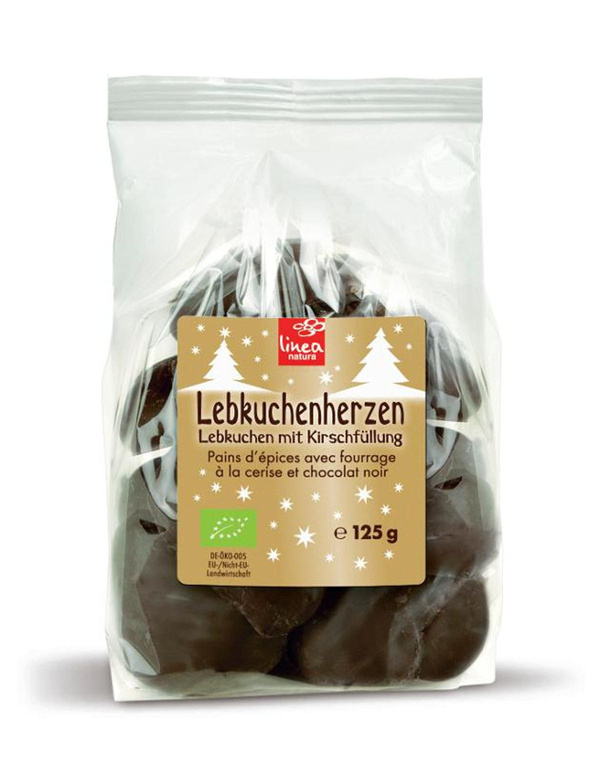 Produktfoto zu Lebkuchenherzen Zartbitter gefüllt 125 g