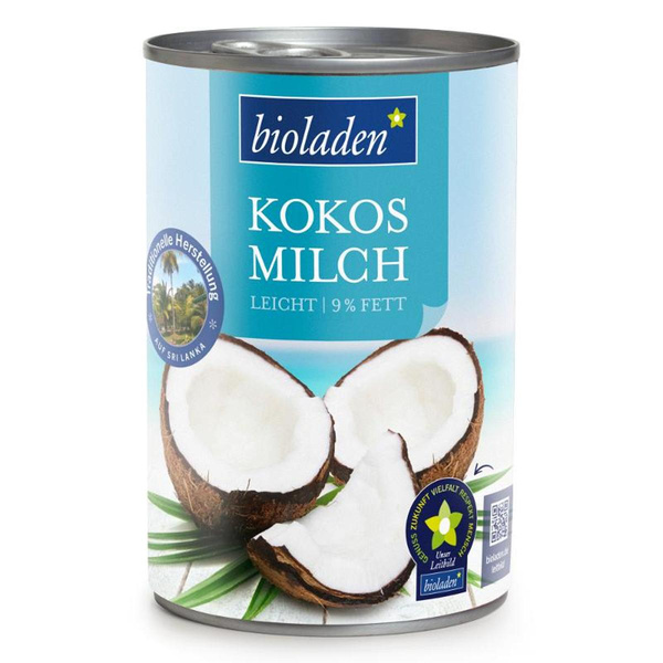 Produktfoto zu Kokosmilch fettarm 9% 400ml vegan