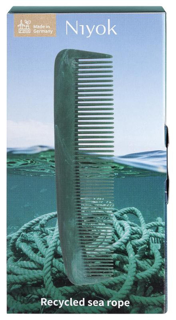 Produktfoto zu Taschenkamm, aus recycelten Tauen (3,1x12,6 cm)