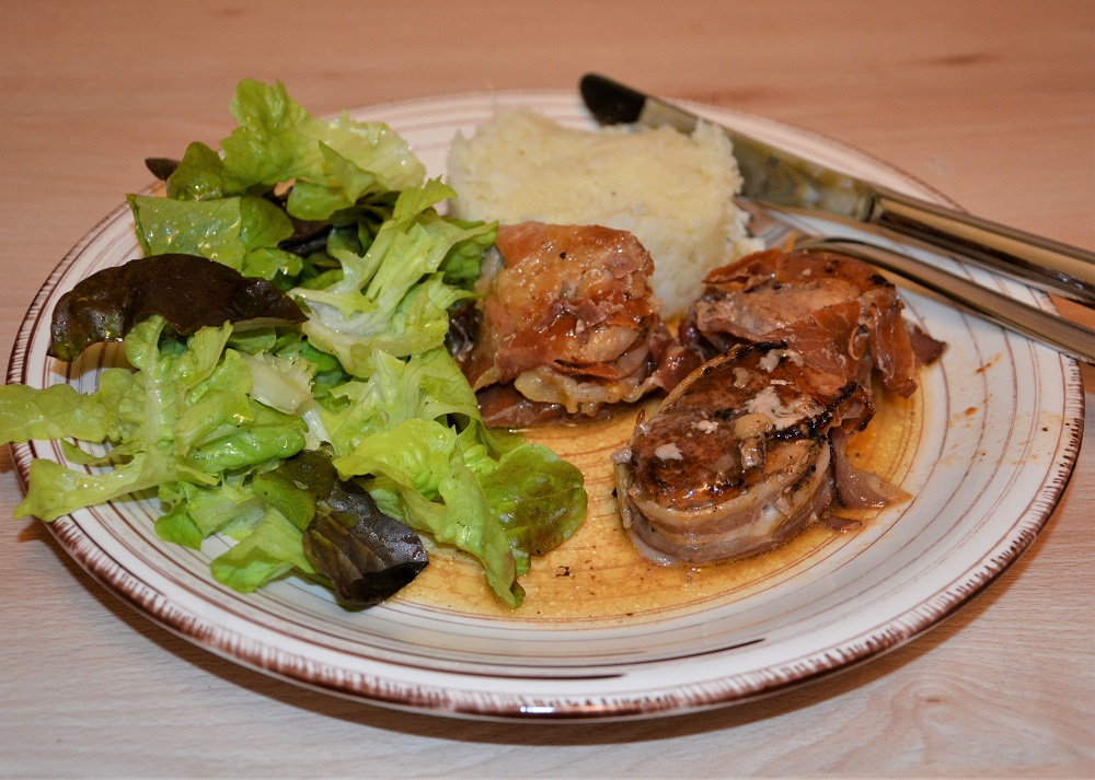 Rezeptbild für Schweinefilet mit Blumenkohl-Püree