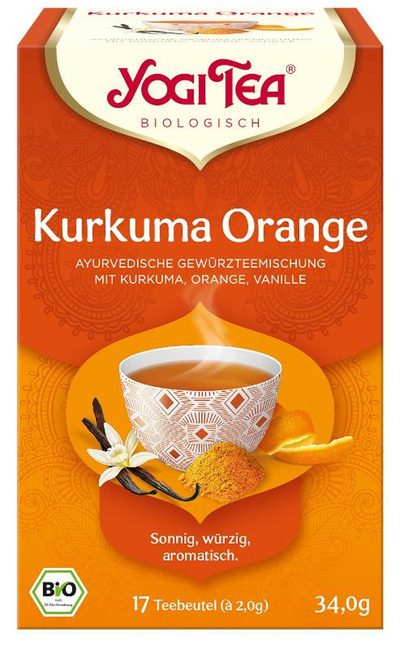 Produktfoto zu YogiTea Kurkuma Orange 17 Beutel