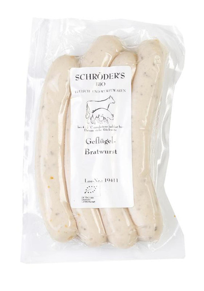 Produktfoto zu Geflügelbratwurst 4 Stück
