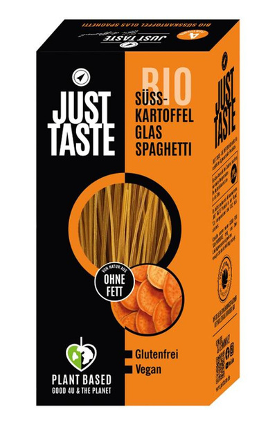 Produktfoto zu Süsskartoffel Glas Spaghetti 250g