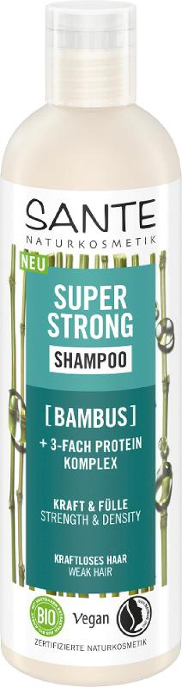 Produktfoto zu SUPER STRONG Shampoo Bambus + 3-Fach Protein Komplex 250ml
