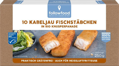 Produktfoto zu TK Kabeljau Fischstäbchen 10 Stück 250g
