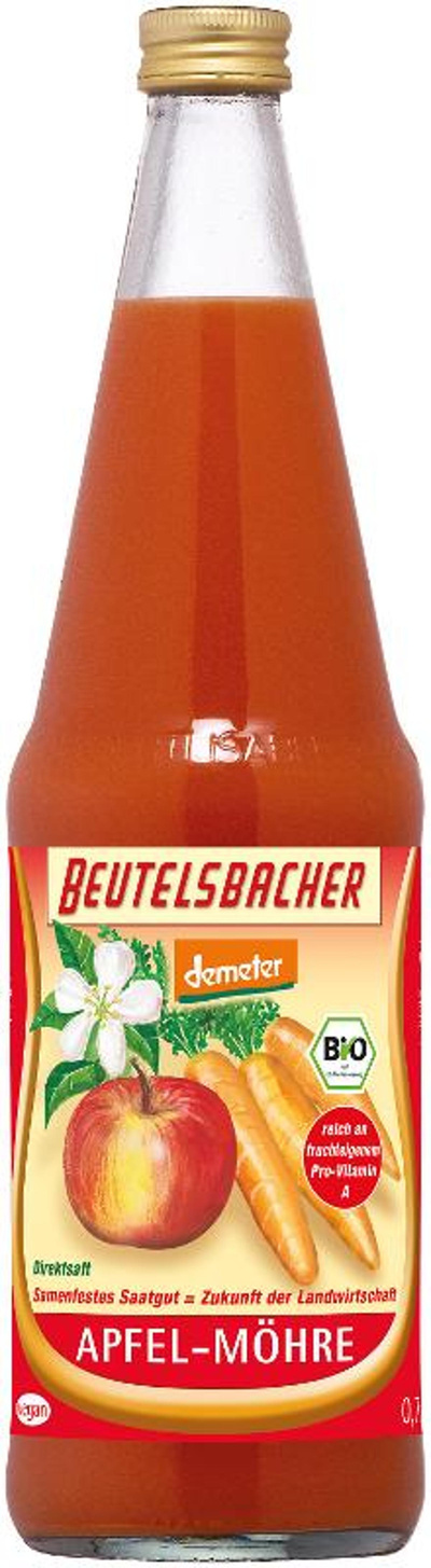 Produktfoto zu Apfel Möhren Saft Kiste 6*0,7L