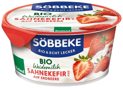Produktfoto zu Sahnekefir auf Erdbeere 150g