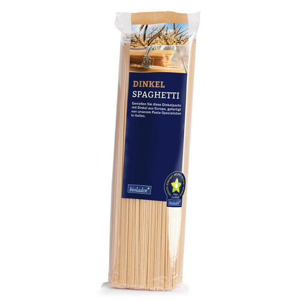 Produktfoto zu Dinkel Spaghetti hell 500g