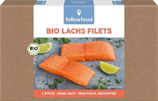 Produktfoto zu TK Lachs Filets ohne Haut 2 Stück 160g