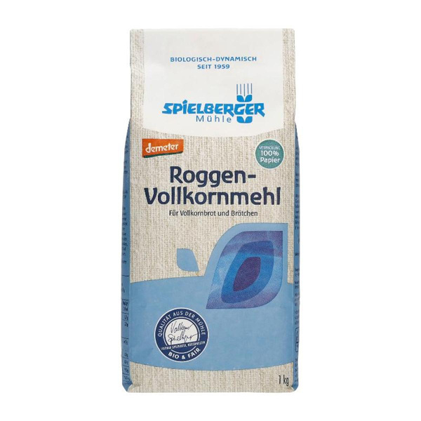 Produktfoto zu Roggenmehl Vollkornmehl 1kg vegan