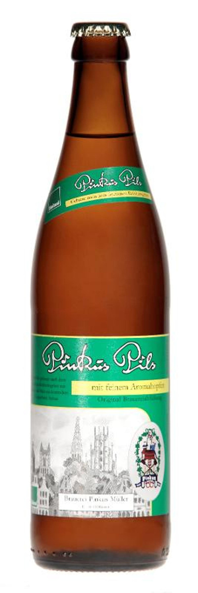Produktfoto zu Pinkus Pils Kiste 8*0,5L