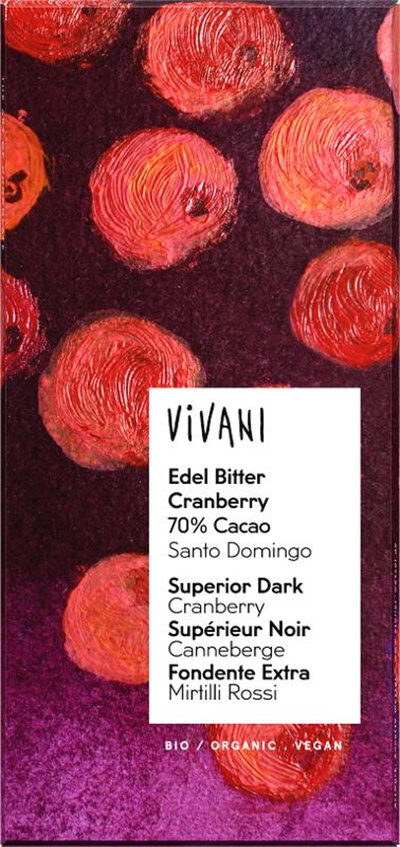Produktfoto zu Edel Bitter Cranberry 70% Kakao 80g
