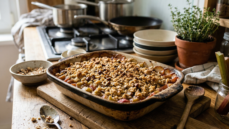 Rezeptbild für Rhabarber-Crumble
