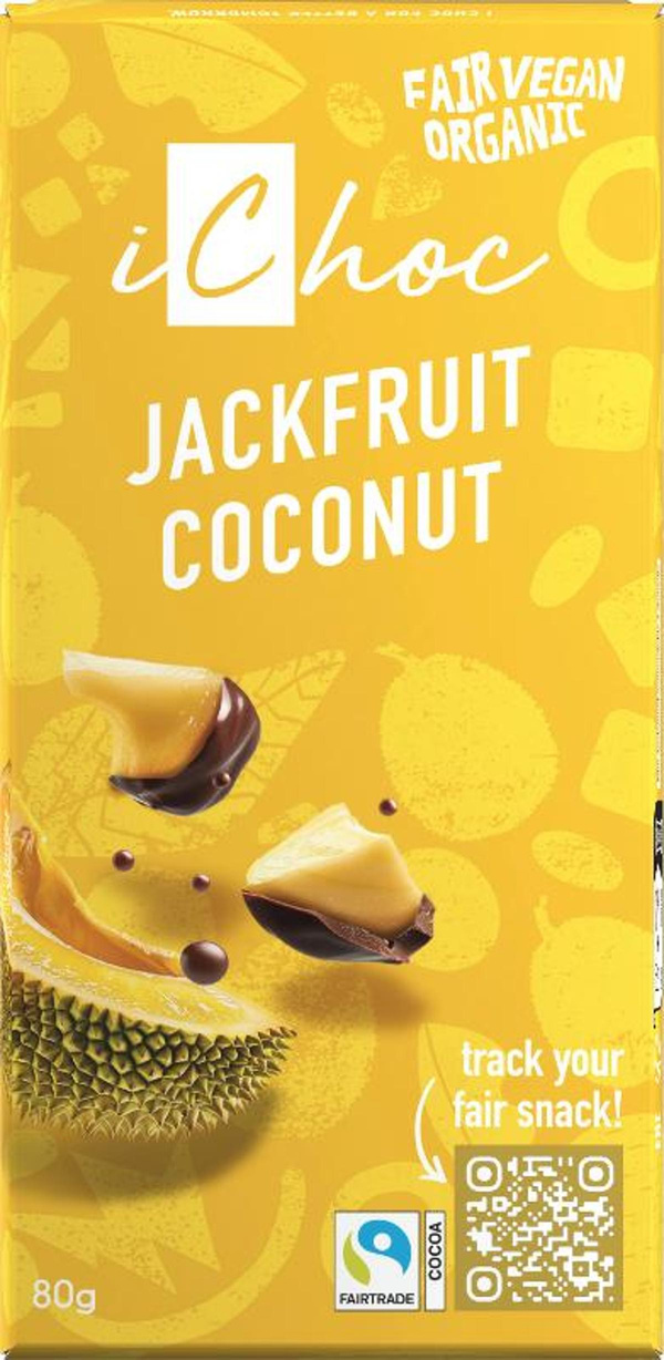 Produktfoto zu Jackfruit Coconut Tafelschokolade 80g