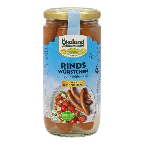 Produktfoto zu Rinds Würstchen mit Sonnenblumenöl 380g